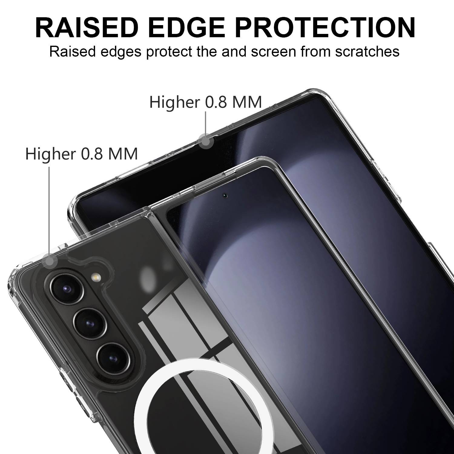 Für Samsung Galaxy Z Fold6 5G PC Magsafe Schutz Hülle Case Transparent