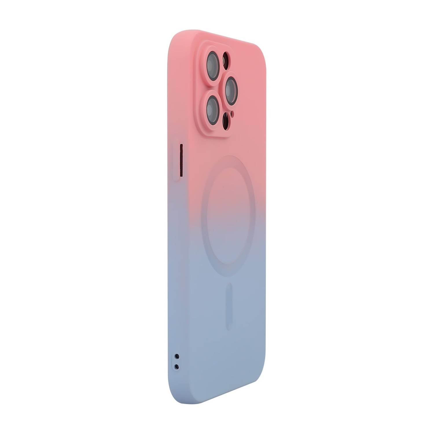 Für Apple iPhone 16 Pro MagSafe Silikon Hülle Linsenschutz Regenbogen-Design
