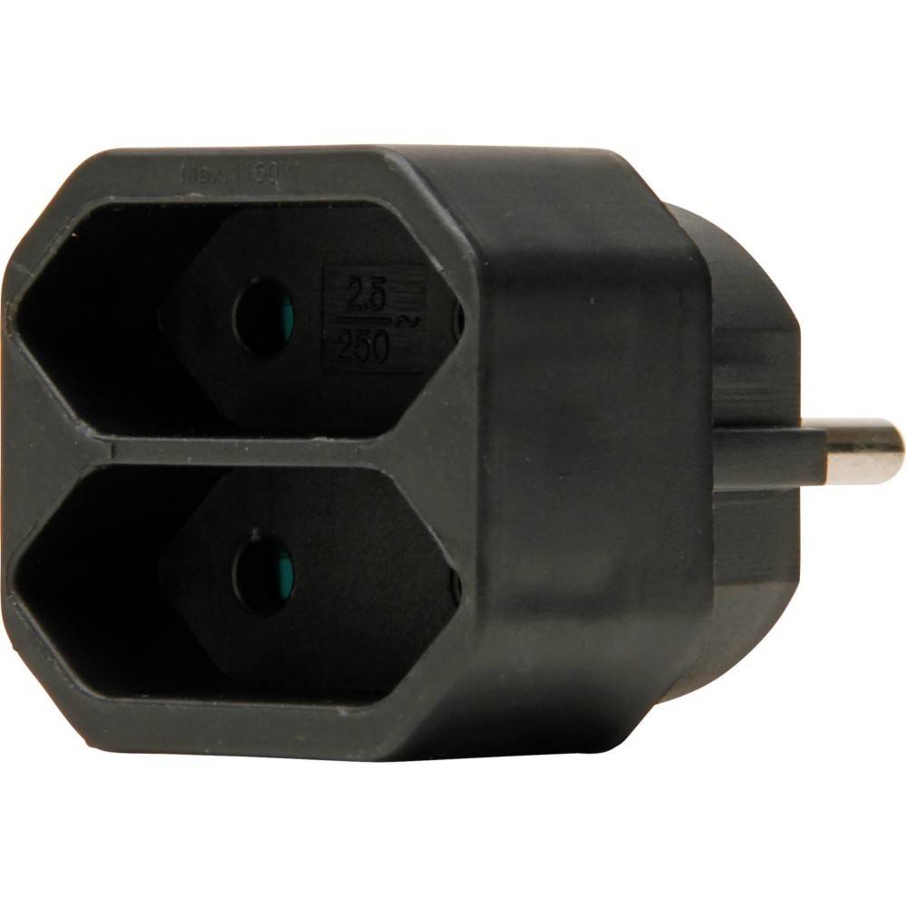 Kopp Doppelstecker sw 174105004