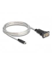 Delock Adapter USB 2.0 Type-C zu 1 x Seriell RS-422/485 Stecker mit 6 Pin Terminalblock 5 V 6-polig