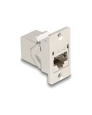 Delock Panel Mount RJ45 Keystone Modul Kupplung Buchse zu Cat.6A Metall