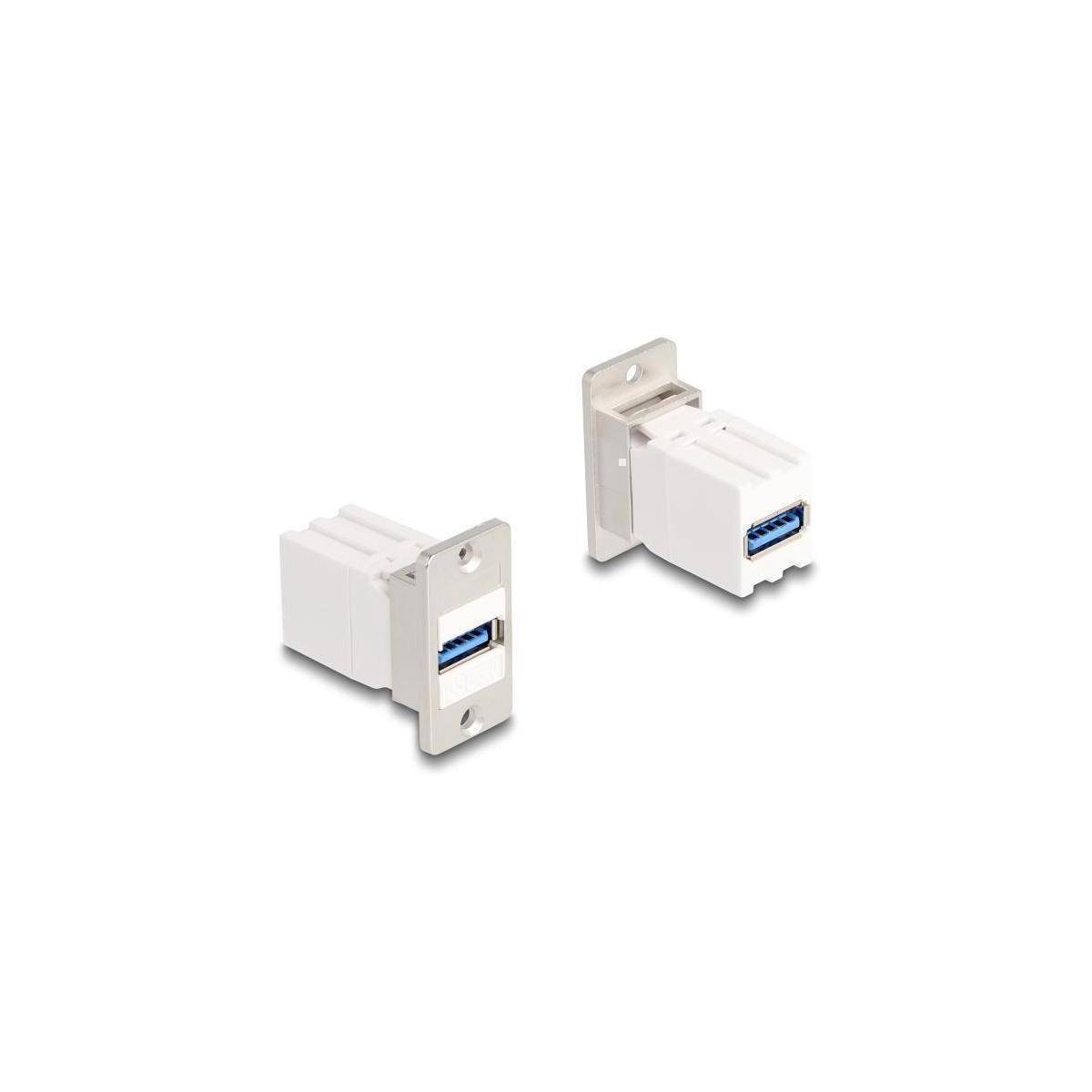 67165 - Panel Mount Keystone Modul Kupplung USB 5 Gbps Typ-A Buchse zu USB Typ-A