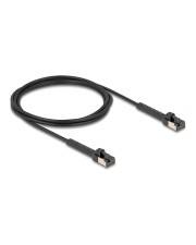 Delock RJ45 Slim Netzwerkkabel Cat.6A U/FTP winkelbar schwarz 2 m CAT 6a FTP 2 m Schwarz