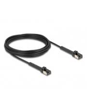 Delock RJ45 Slim Netzwerkkabel Cat.6A U/FTP winkelbar schwarz 5 m CAT 6a FTP 5 m Schwarz