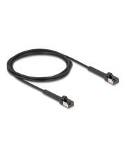 Delock RJ45 Slim Netzwerkkabel Cat.8.1 U/FTP winkelbar bis 40 Gbps schwarz 2 CAT 8 FTP Schwarz