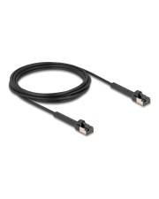 Delock RJ45 Slim Netzwerkkabel Cat.8.1 U/FTP winkelbar bis 40 Gbps schwarz 3 CAT 8 FTP Schwarz