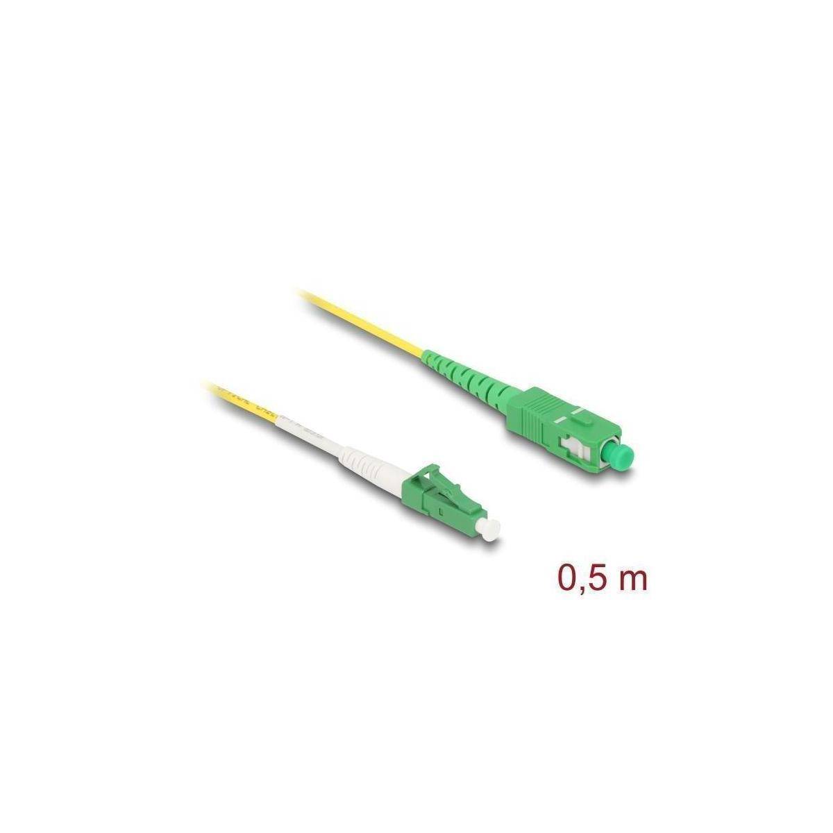 83234 - Kabel Lichtwellenleiter LC-APC zu SC-APC Simplex Singlemode OS2 0,5 m