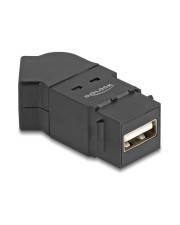 Delock USB 2.0 Typ-A Einbaubuchse zu Buchse 45° gewinkelt schwarz Schwarz
