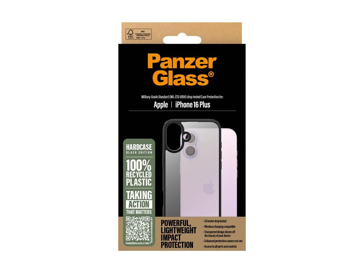 Schutzglass HardCase iPhone 16 Plus 6,7″ schwarz/schwarz 1297