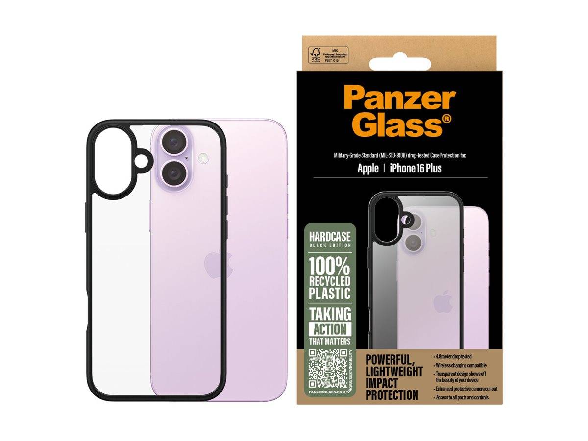 Schutzglass HardCase iPhone 16 Plus 6,7″ schwarz/schwarz 1297