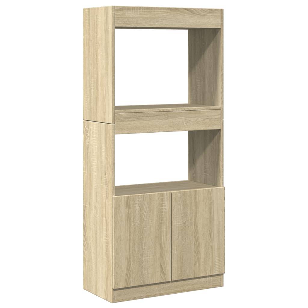 vidaXL Highboard Sonoma-Eiche 63x33x140 cm Holzwerkstoff