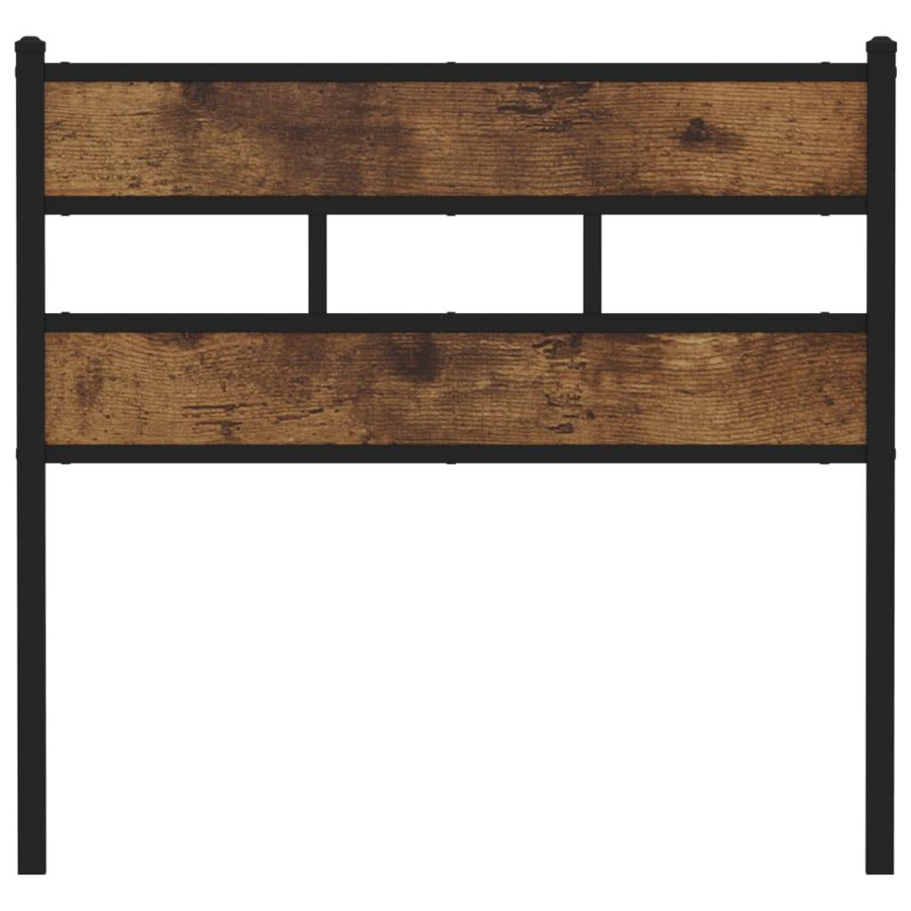 vidaXL Kopfteil Räuchereiche 75 cm Eisen und Holzwerkstoff