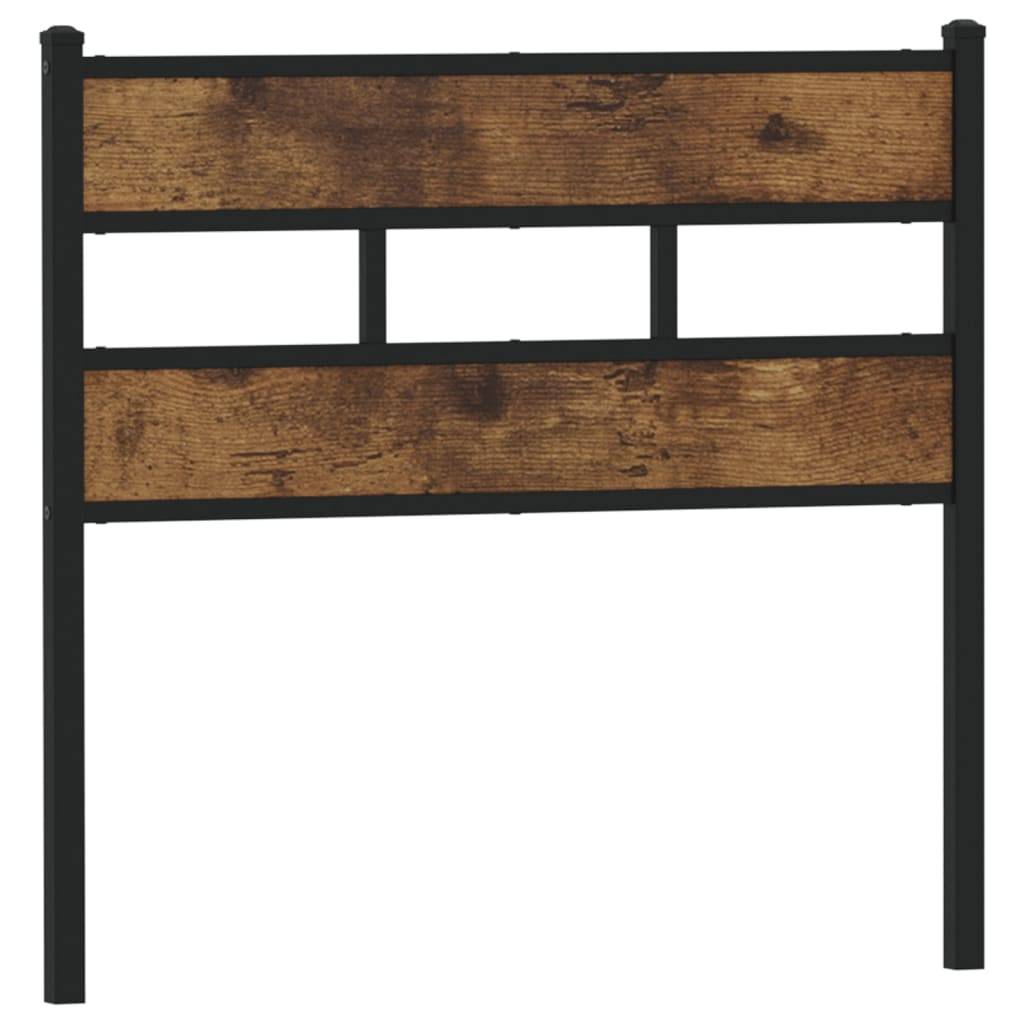 vidaXL Kopfteil Räuchereiche 75 cm Eisen und Holzwerkstoff