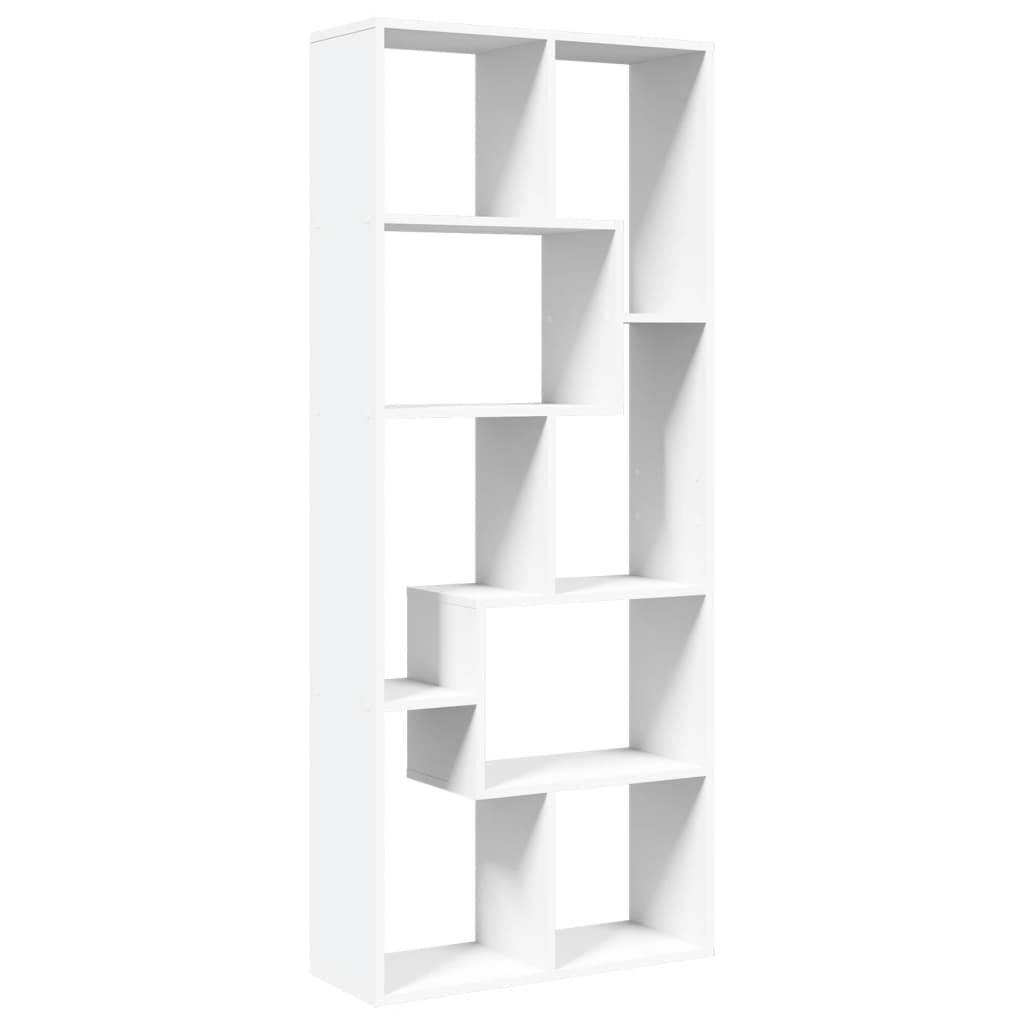 vidaXL Raumteiler-Bücherregal Weiß 67x25x161,5 cm Holzwerkstoff
