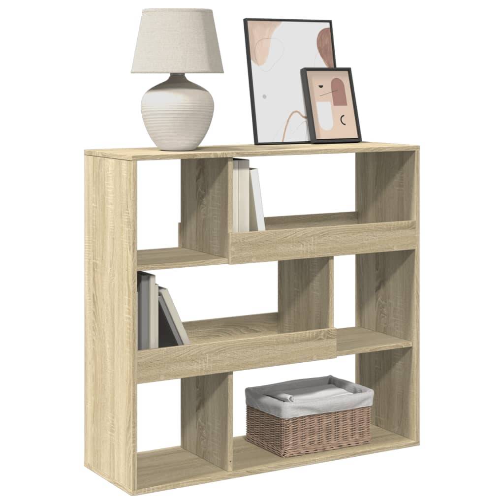 vidaXL Bücherregal/Raumteiler Sonoma-Eiche 100x33x94,5 cm