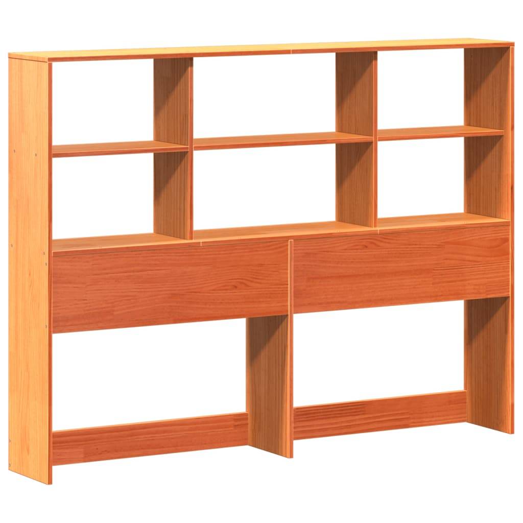 vidaXL Kopfteil mit Stauraum Wachsbraun 150 cm Massivholz Kiefer