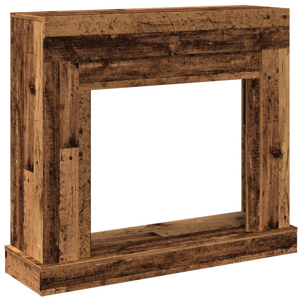 vidaXL Kaminumrandung Altholz-Optik 100x30x87,5 cm Holzwerkstoff