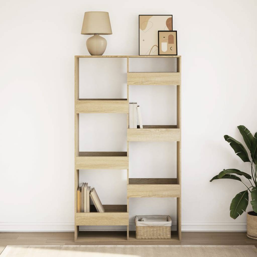 vidaXL Bücherregal Sonoma-Eiche 100x33x175 cm Holzwerkstoff