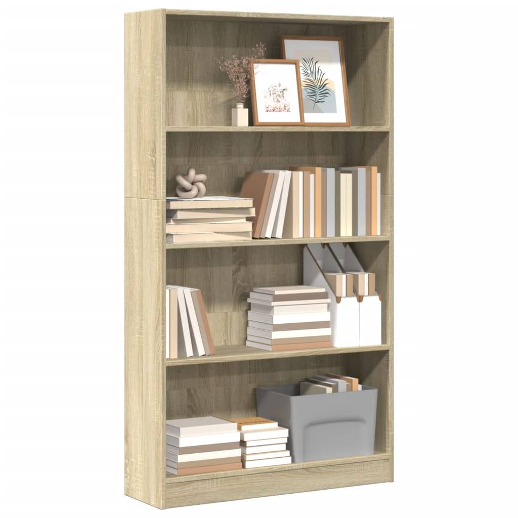 vidaXL Bücherregal Sonoma-Eiche 80x24x143 cm Holzwerkstoff