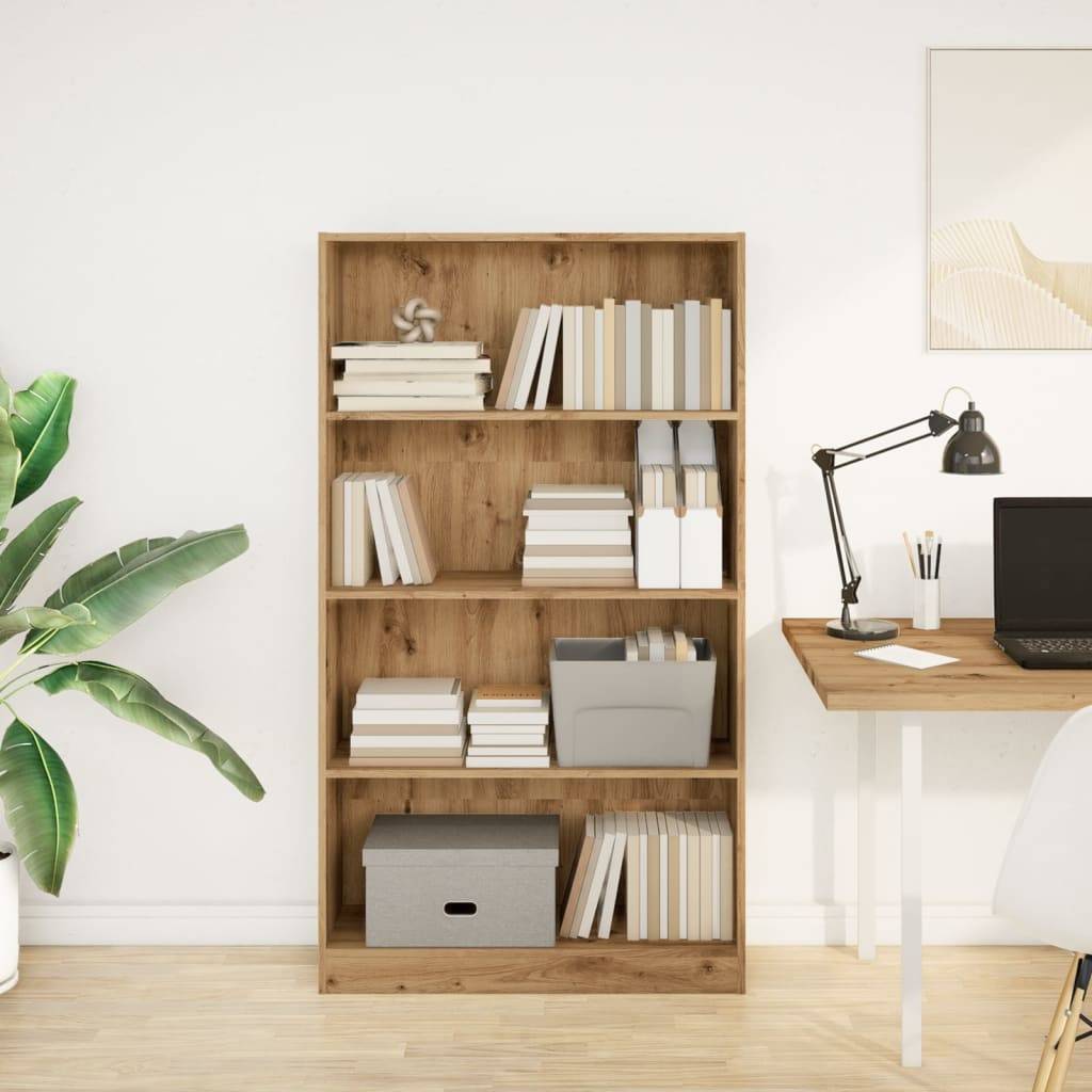 vidaXL Bücherregal Artisan-Eiche 80x24x143 cm Holzwerkstoff