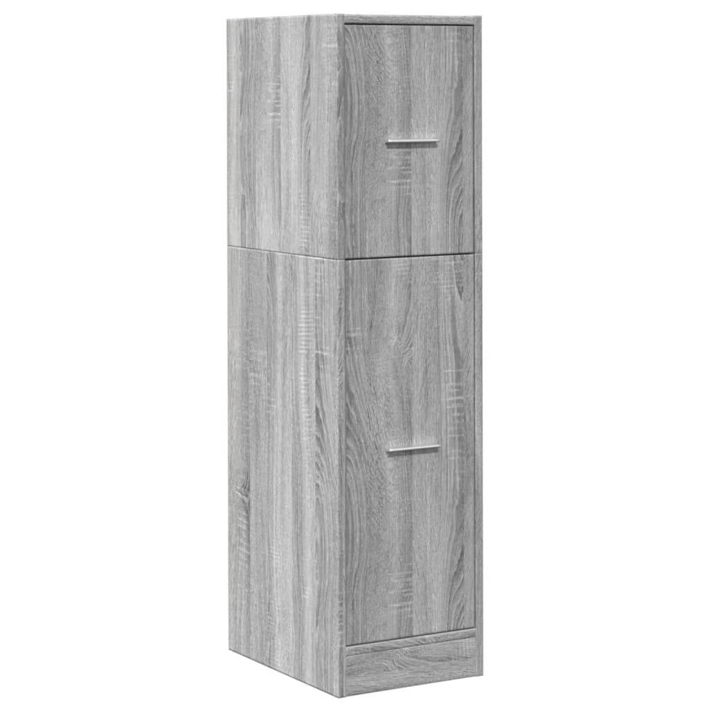 vidaXL Apothekerschrank Grau Sonoma 30x41x118 cm Holzwerkstoff