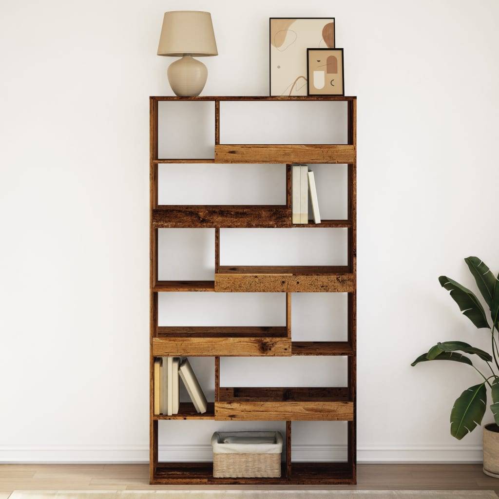 vidaXL Bücherregal Altholz-Optik 100x33x187,5 cm Holzwerkstoff