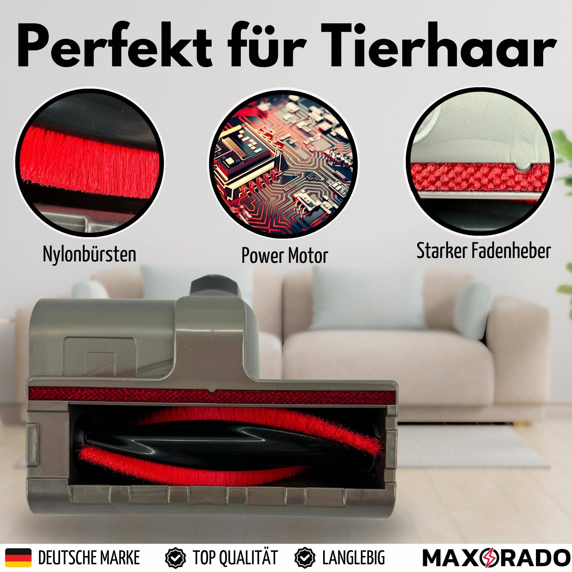 Mini Turbodüse für Dyson V7 V8 V11 V15 Turbinendüse Polsterdüse Milbenbürste