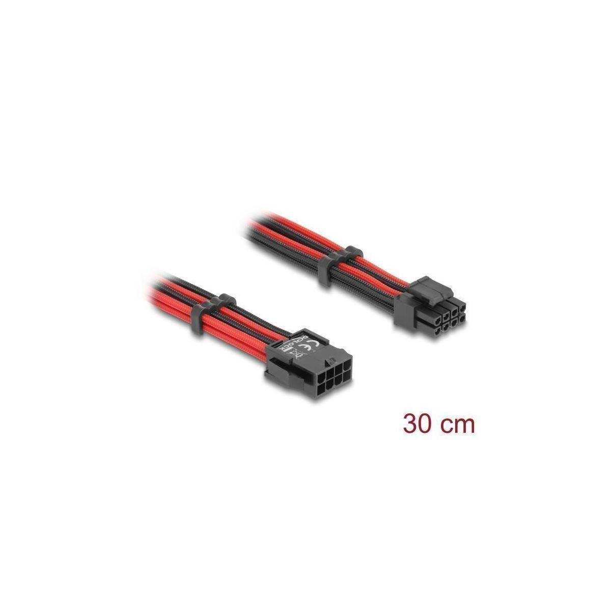 80974 - Verlängerungskabel 8 Pin EPS Stecker zu 4 4 Pin EPS Buchse Textilummante