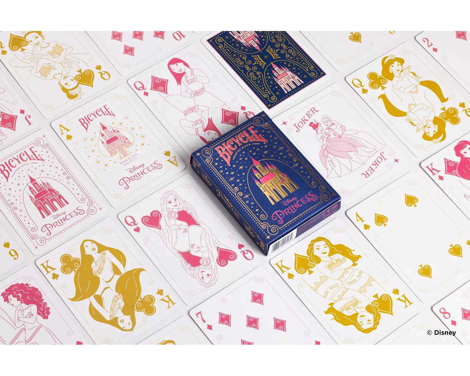 Bicycle® Kartendeck - Disney Princess (navy) Kartenspiel Spielkarten Pokerkarten