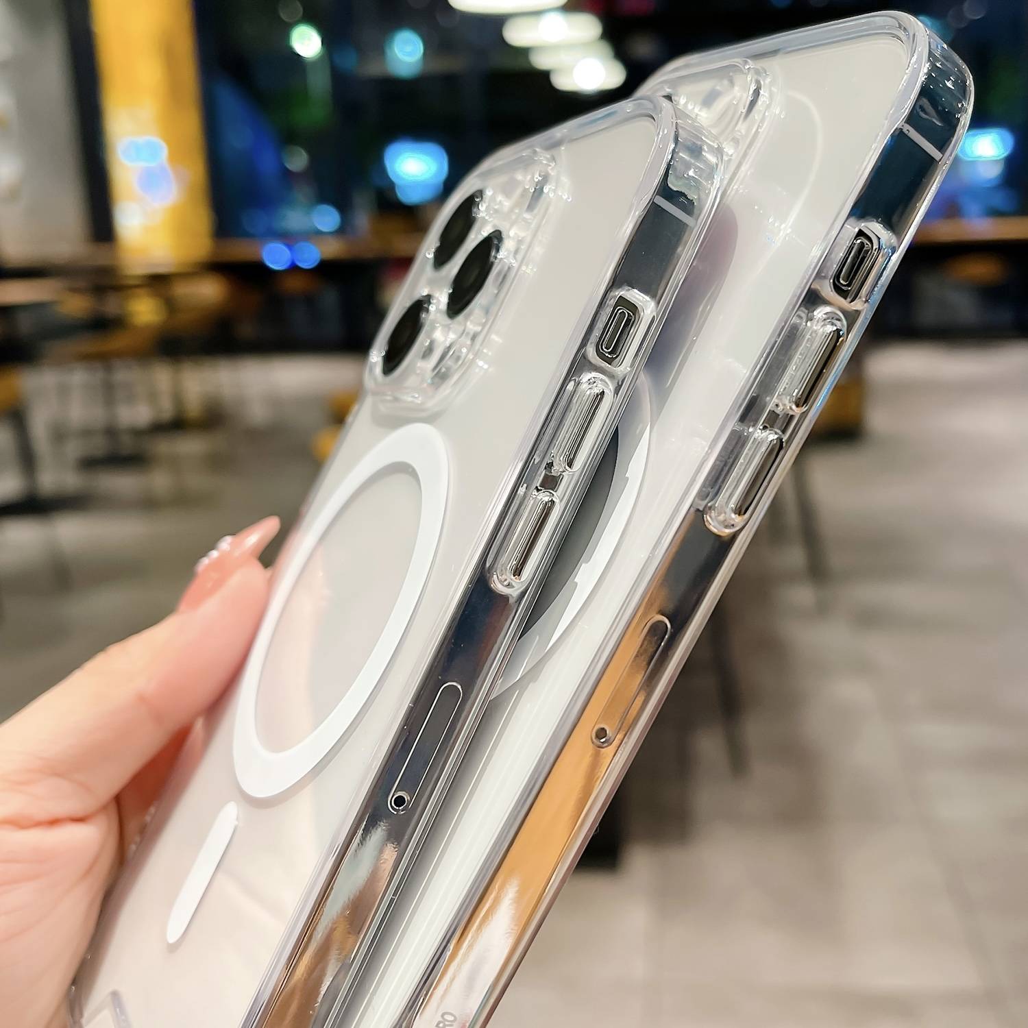 Für Apple iPhone 16 Pro MagSafe Hybrid Hülle Acryl TPU Transparent