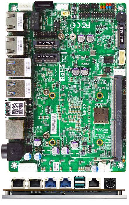 Jetway MF32-133E0 3,5" SBC (Intel Raptor Lake i5-1335UE, 4x 2.5GbE LAN) [LÜFTERLOS]