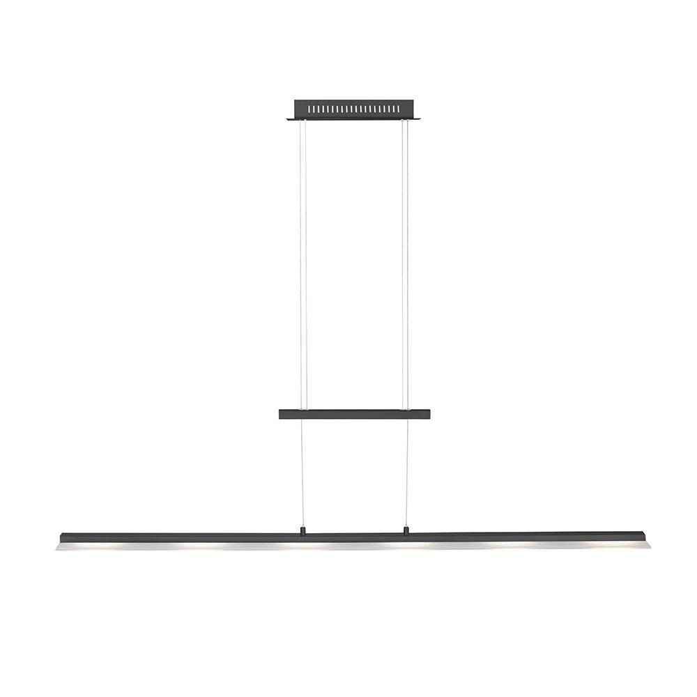 Hängelampe Pendelleuchte Wohnzimmerleuchte Esszimmerlampe Zugpendellampe Deckenlampe, Metall schwarz, dimmbar Höhenverstellbar, LED 4W 2700Lm 2700-5