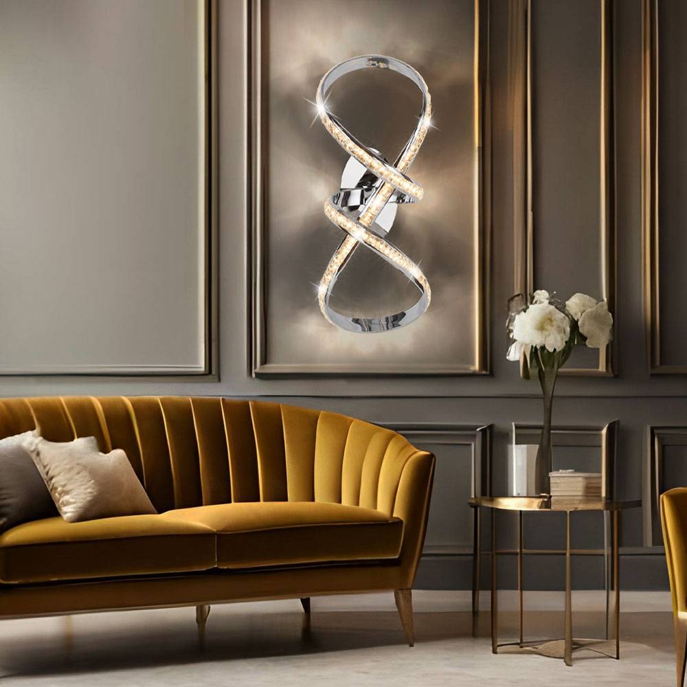 Deckenlampe Wohnzimmerleuchte Esszimmerlampe Deckenleuchte Schlafzimmerlampe Küchenleuchte, Metall Chrom, Simply Dim, LED 30W 2500Lm 3000K warmweiß