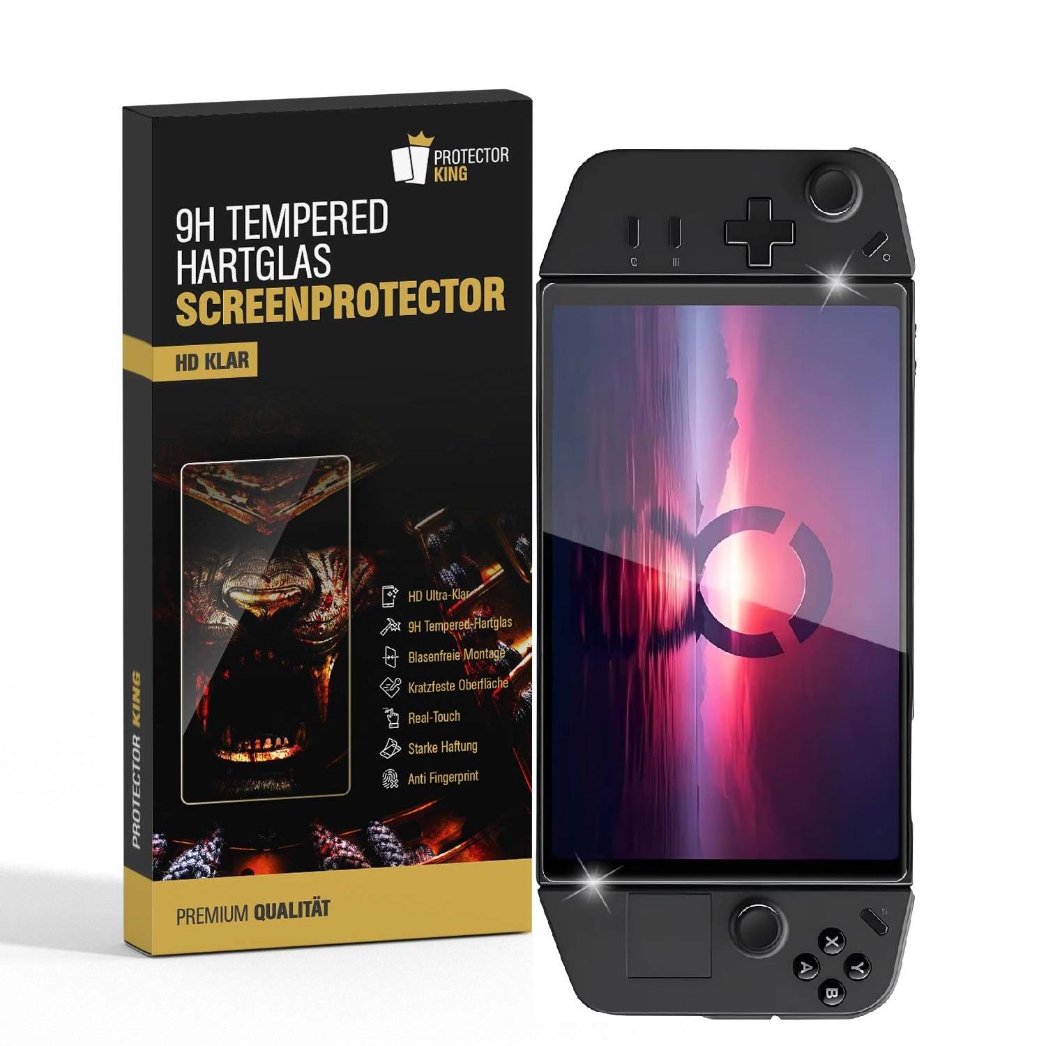 4x 9H Panzerglas für Lenovo Legion Go HD KLAR echtes Tempered Glass Panzerfolie Displayschutz Schutzglas Hartglas Schutzfolie Screen-Protector