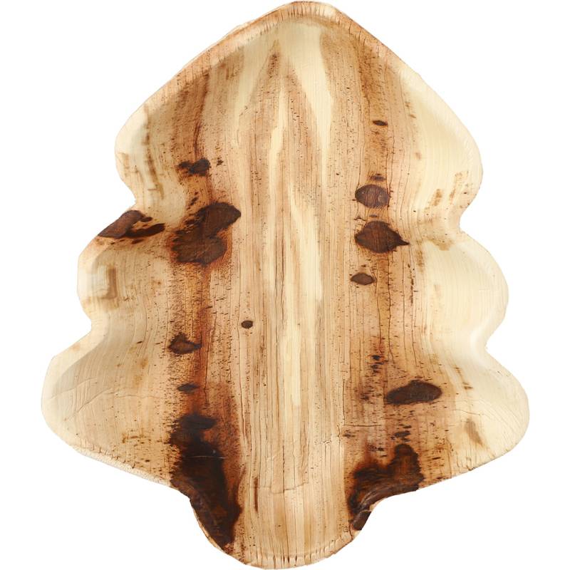 PAPSTAR Weihnachts-Teller "pure" Christmas Tree, Palmblatt