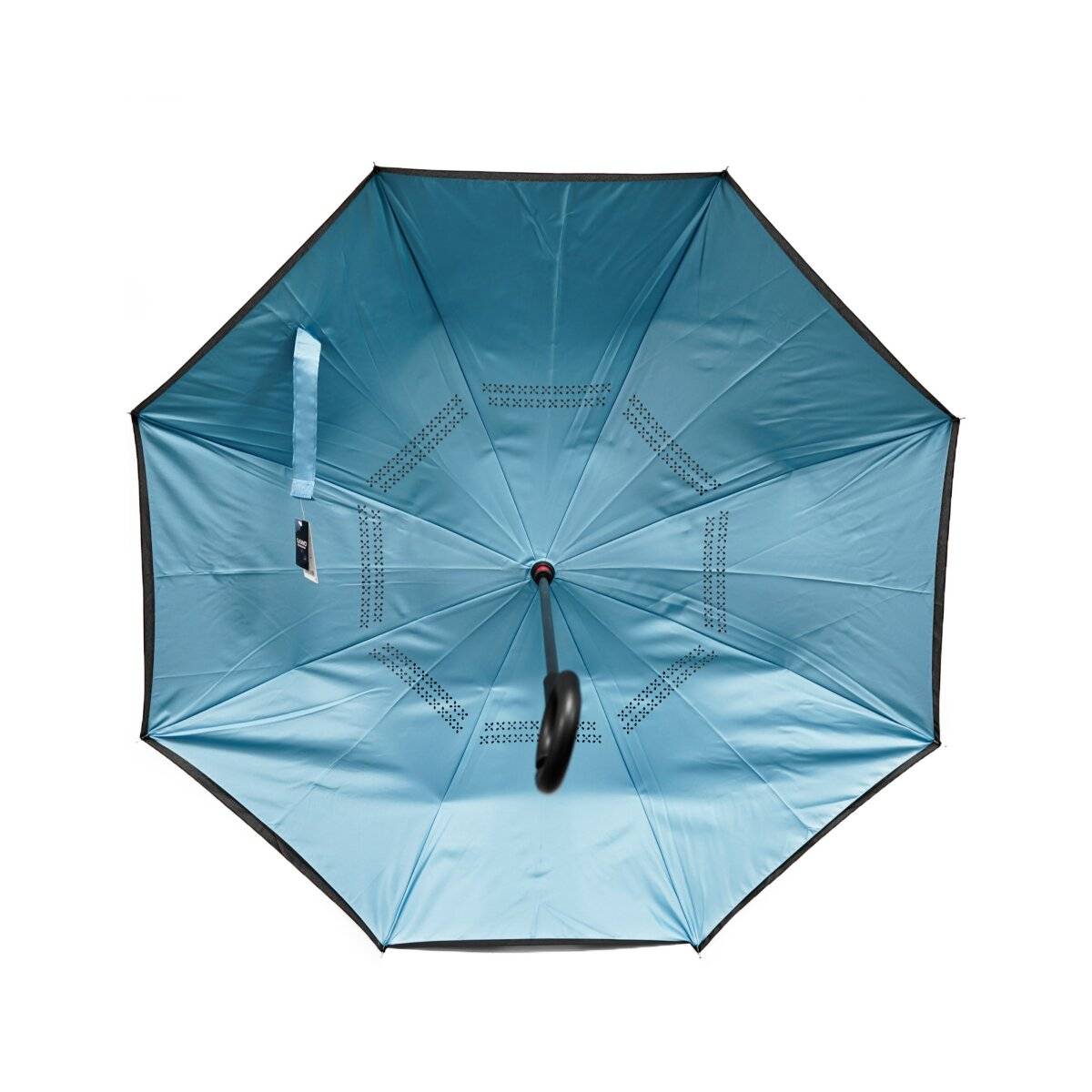 Auto Reserve Stockschirm einfarbiges Regenschirm mit c-förmigen Plastikgriff Blau