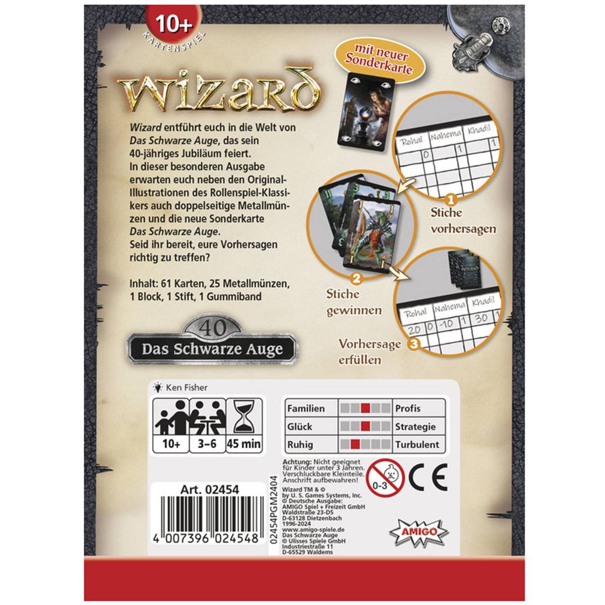 Amigo Wizard Das Schwarze Auge (DE) - Kartenspiel (+)