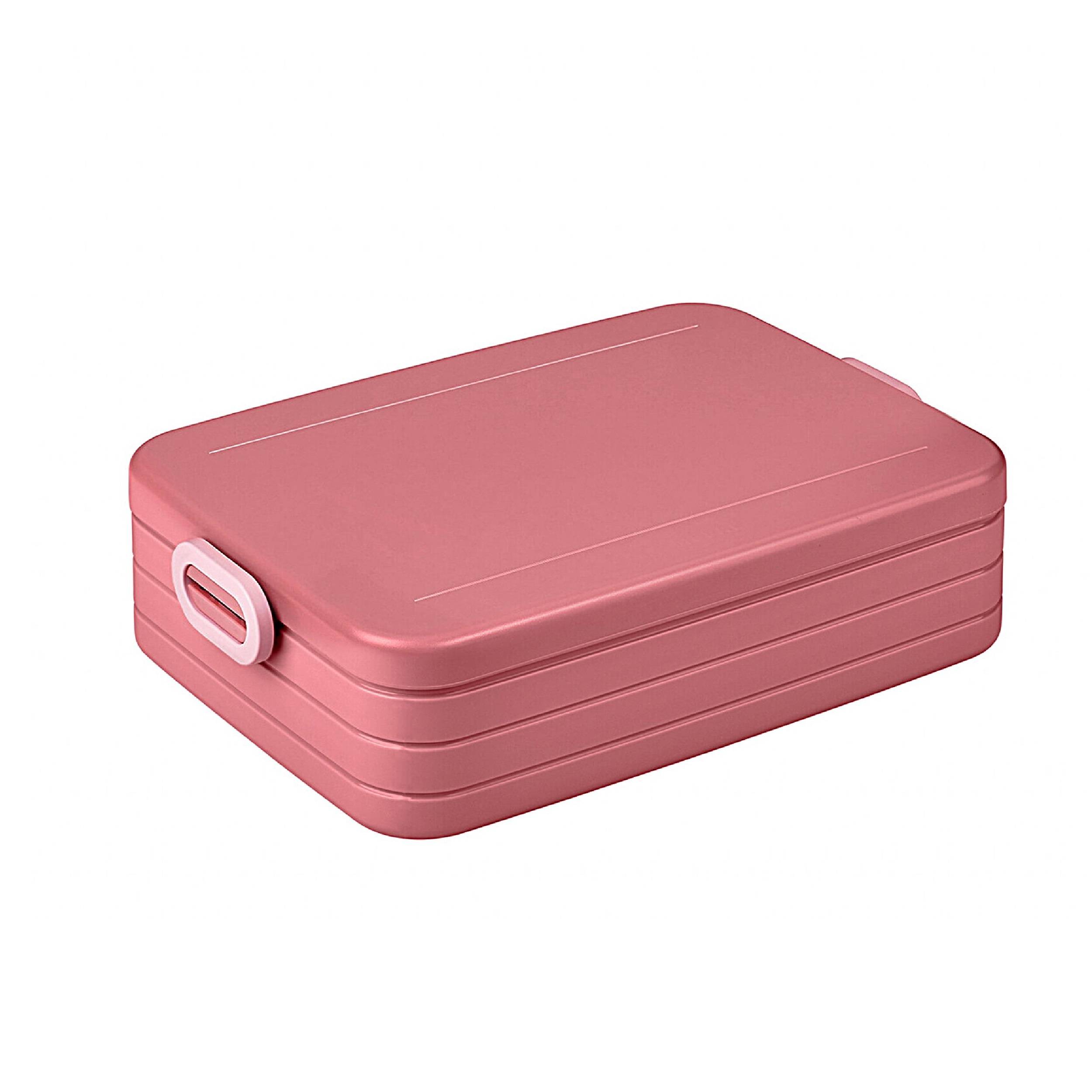 Mepal - Lunchbox Take A break large - Brotdose mit Fächern - Geeignet fur bis zu 8 butterbrote - Ideal für mealprep - 1500 ml - Vivid mauve