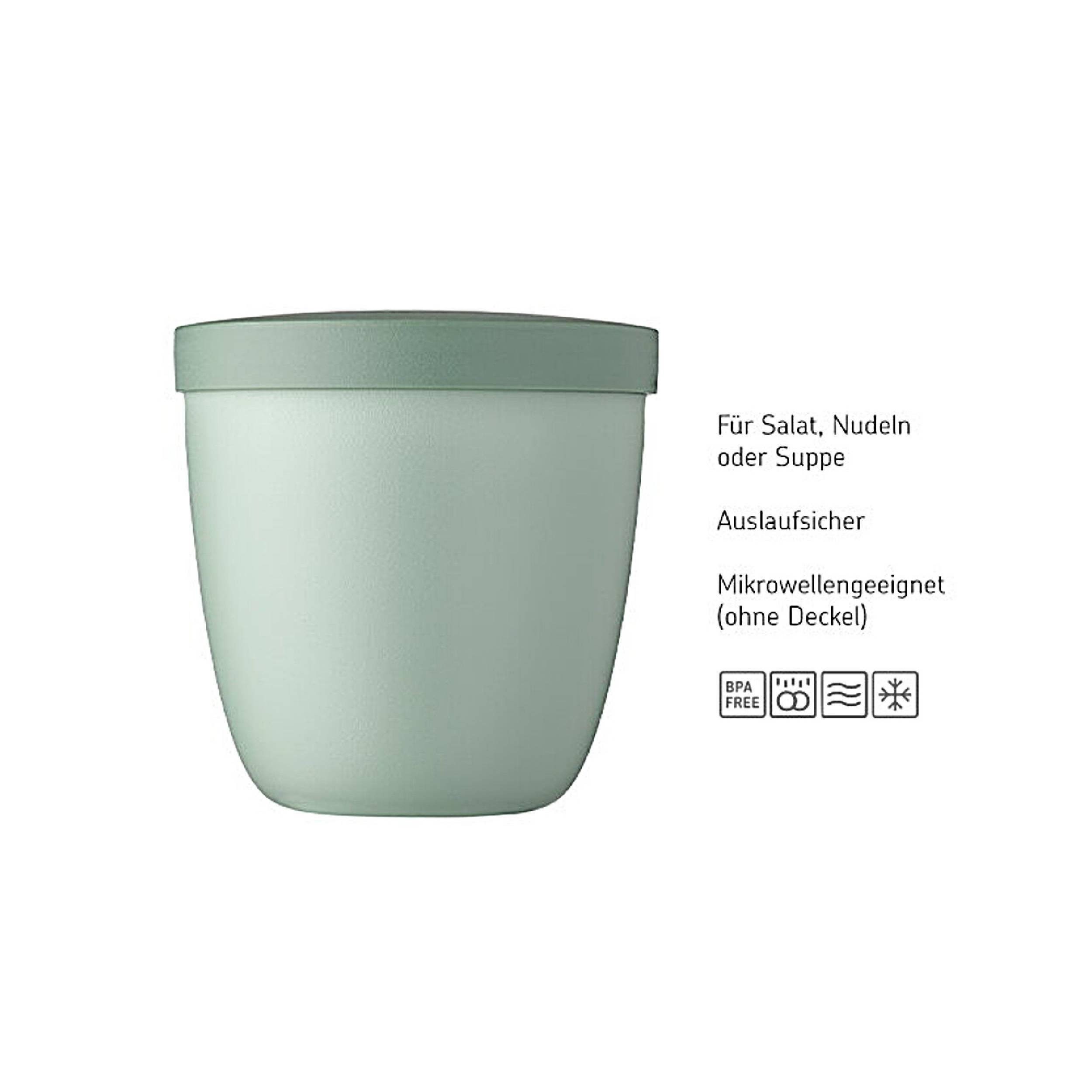 Mepal | Snackpot Ellipse | Praktischer Behälter zur Aufbewahrung & für Transport von Lebensmittel | Tiefkühltauglich | Spülmachinenfest | 500 ml