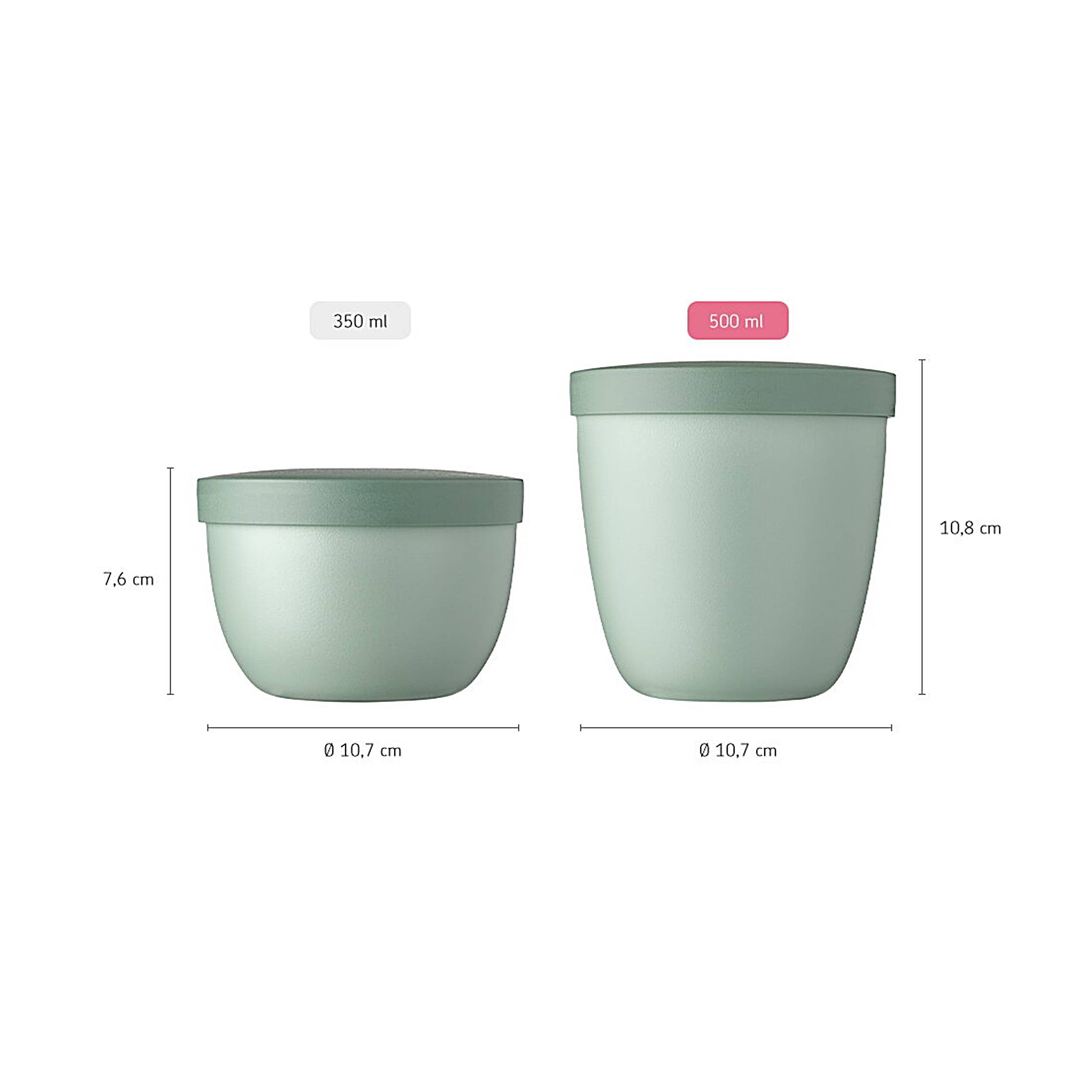 Mepal | Snackpot Ellipse | Praktischer Behälter zur Aufbewahrung & für Transport von Lebensmittel | Tiefkühltauglich | Spülmachinenfest | 500 ml