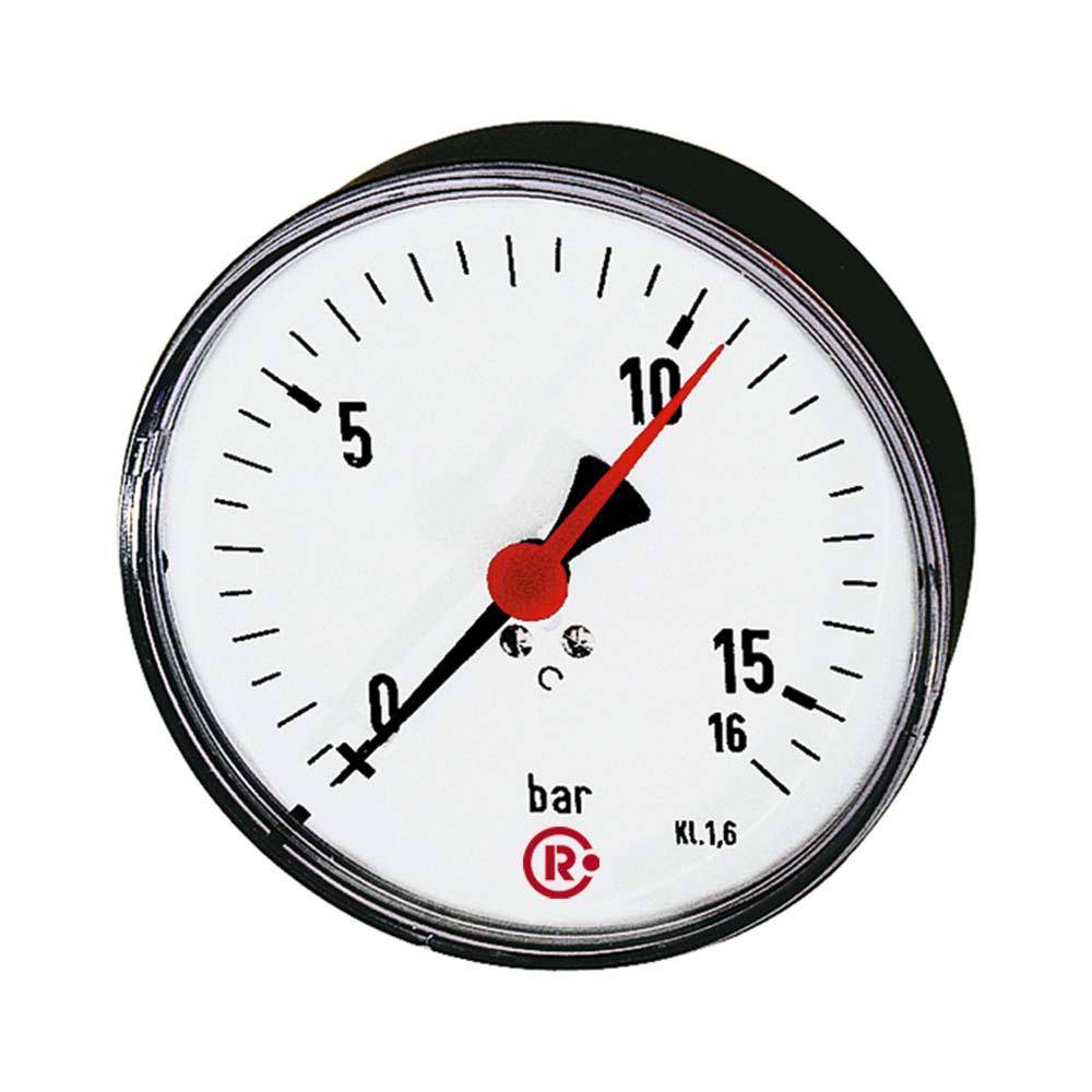 Standardmanometer - Ø 80 - G 1/4" - Anschluss hinten zentrisch - Güteklasse 1,6 - 0 bis 40 bar