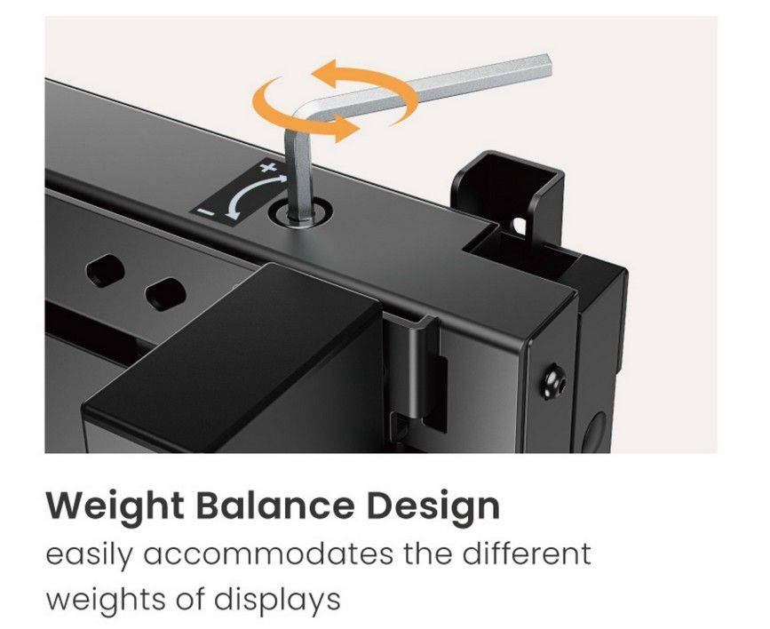 Equip Wandhalterung 60-100/1TFT Up-Down 1Gelenk 90Kg sw retail Multimedia-Technik