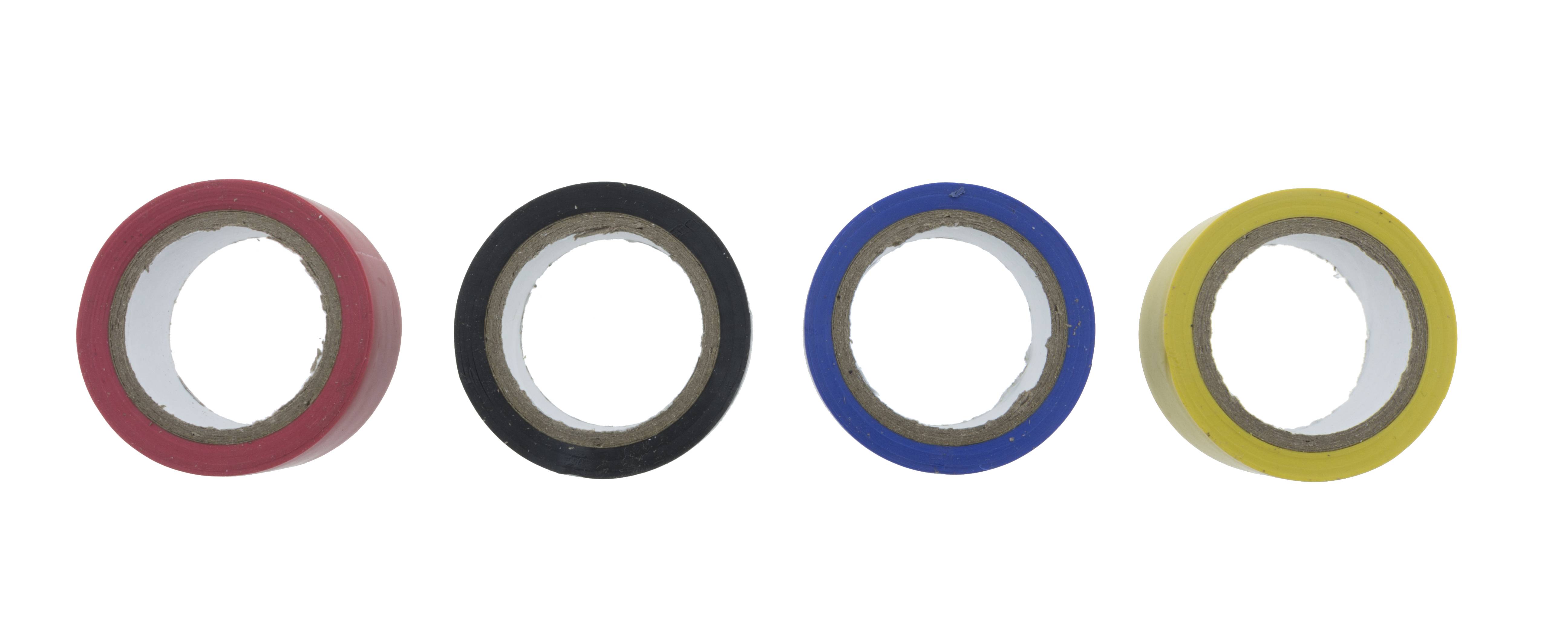 4 x Isolierband in verschiedenen Farben je 5 Meter