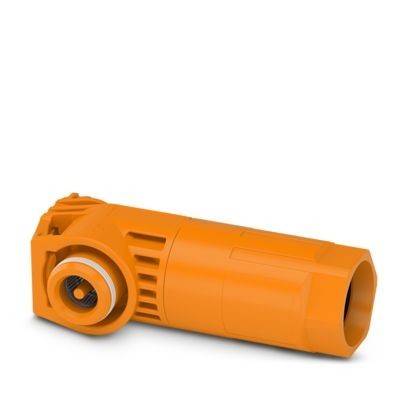 Orangefarbenes Kunststoff-Bohrbit-Zubehör, zylindrisch mit Sechskant-Aufnahme, verwendet für Elektrowerkzeuge.