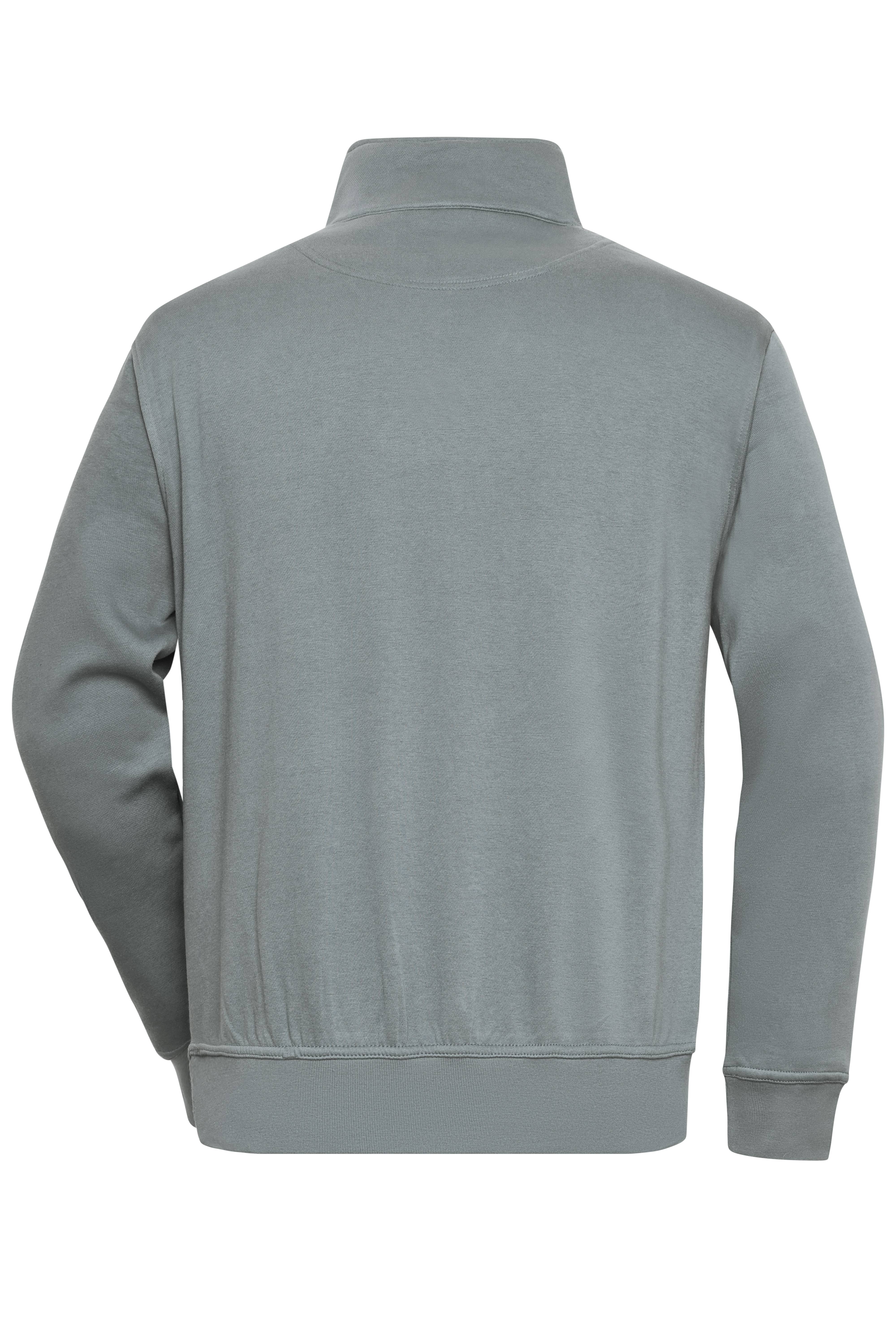 James & Nicholson® Workwear Half Zip Sweat JN831 Größe:XL dark-grey