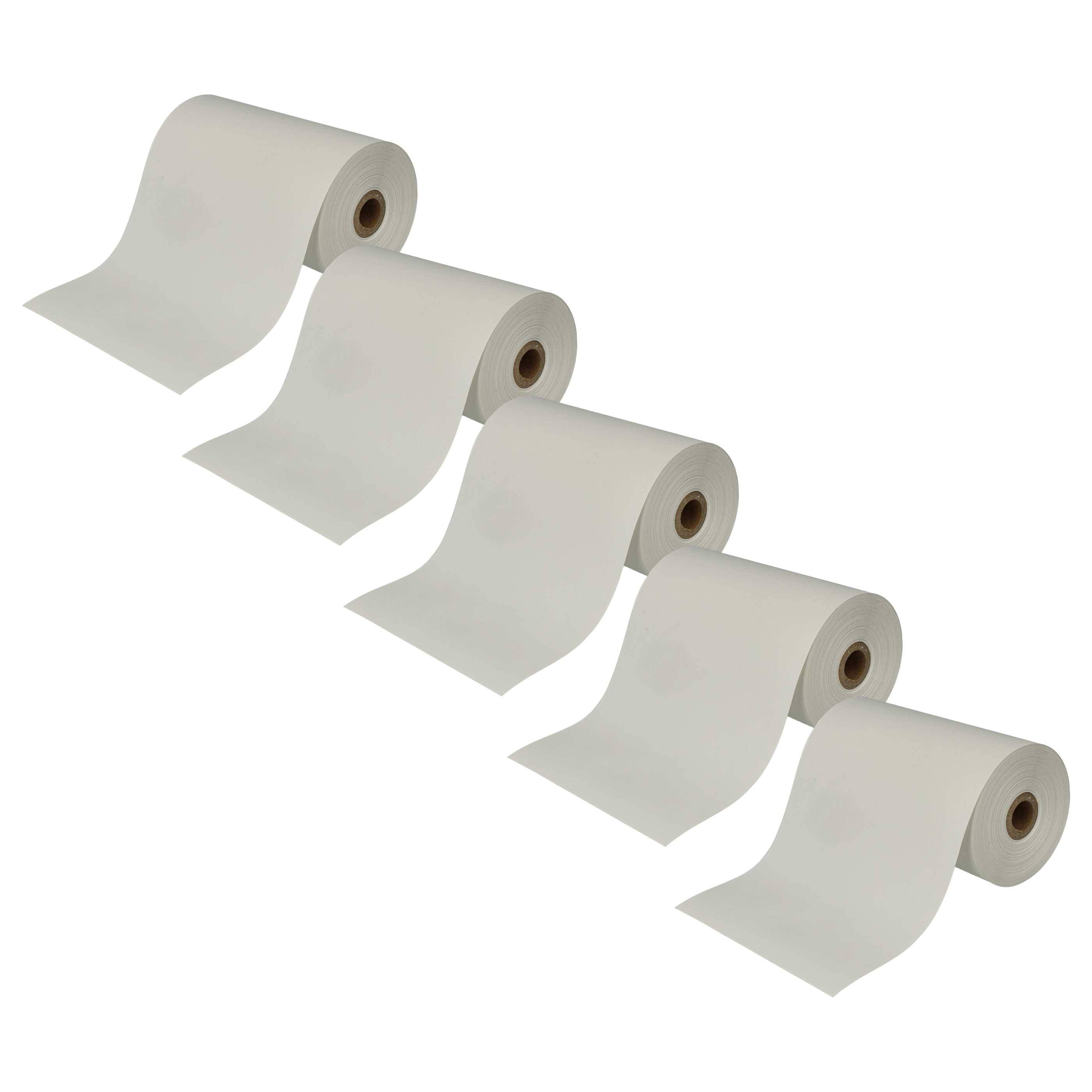 vhbw 5x Etiketten-Rolle 102mm x 29,3m kompatibel mit Brother TD-4100N, TD-4000, TD-2130N Etiketten-Drucker - Premium