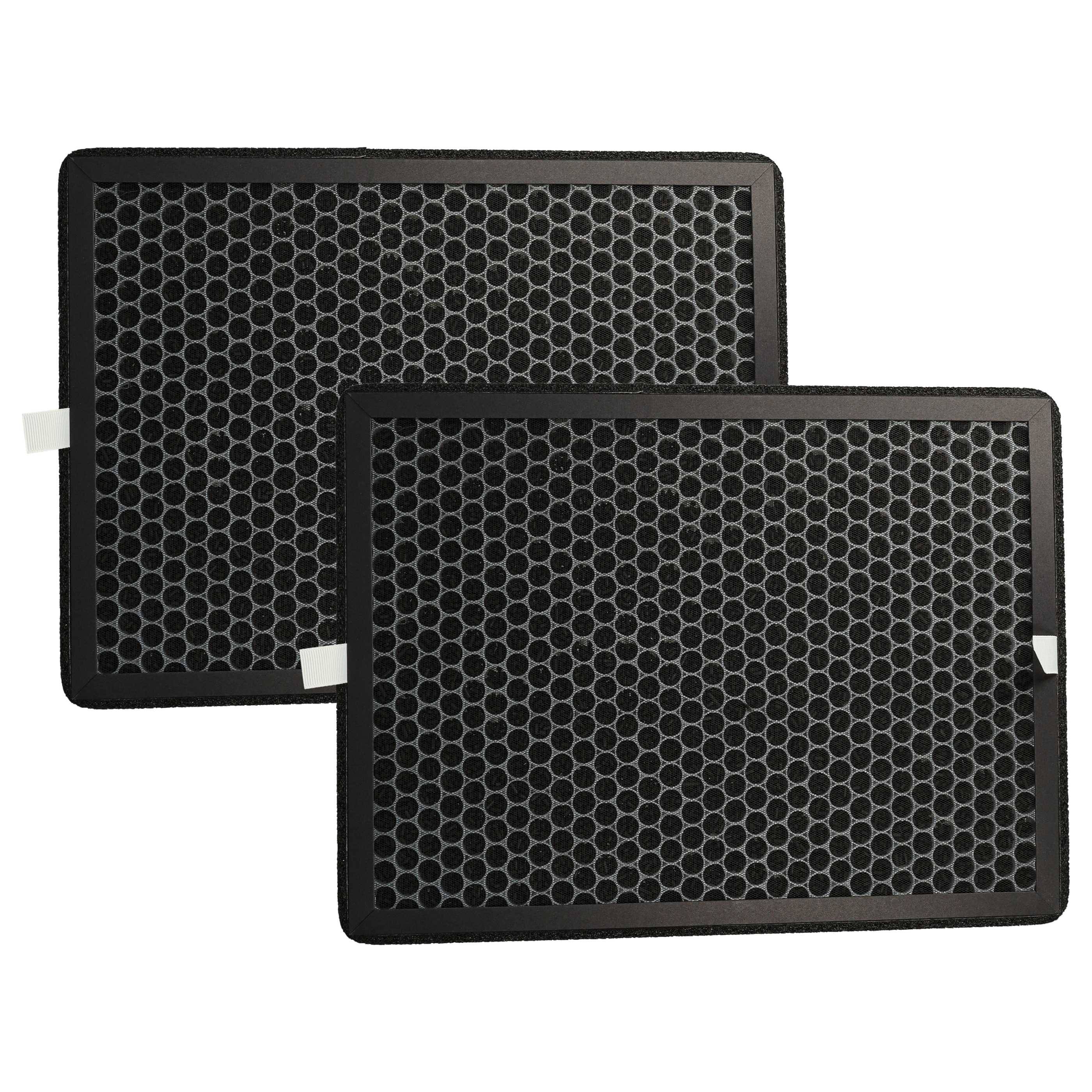 vhbw 2x Luftilter kompatibel mit Rowenta Pure Air Nanocaptur PU3040 Luftreiniger - Kombifilter Aktivkohle + Allergy+