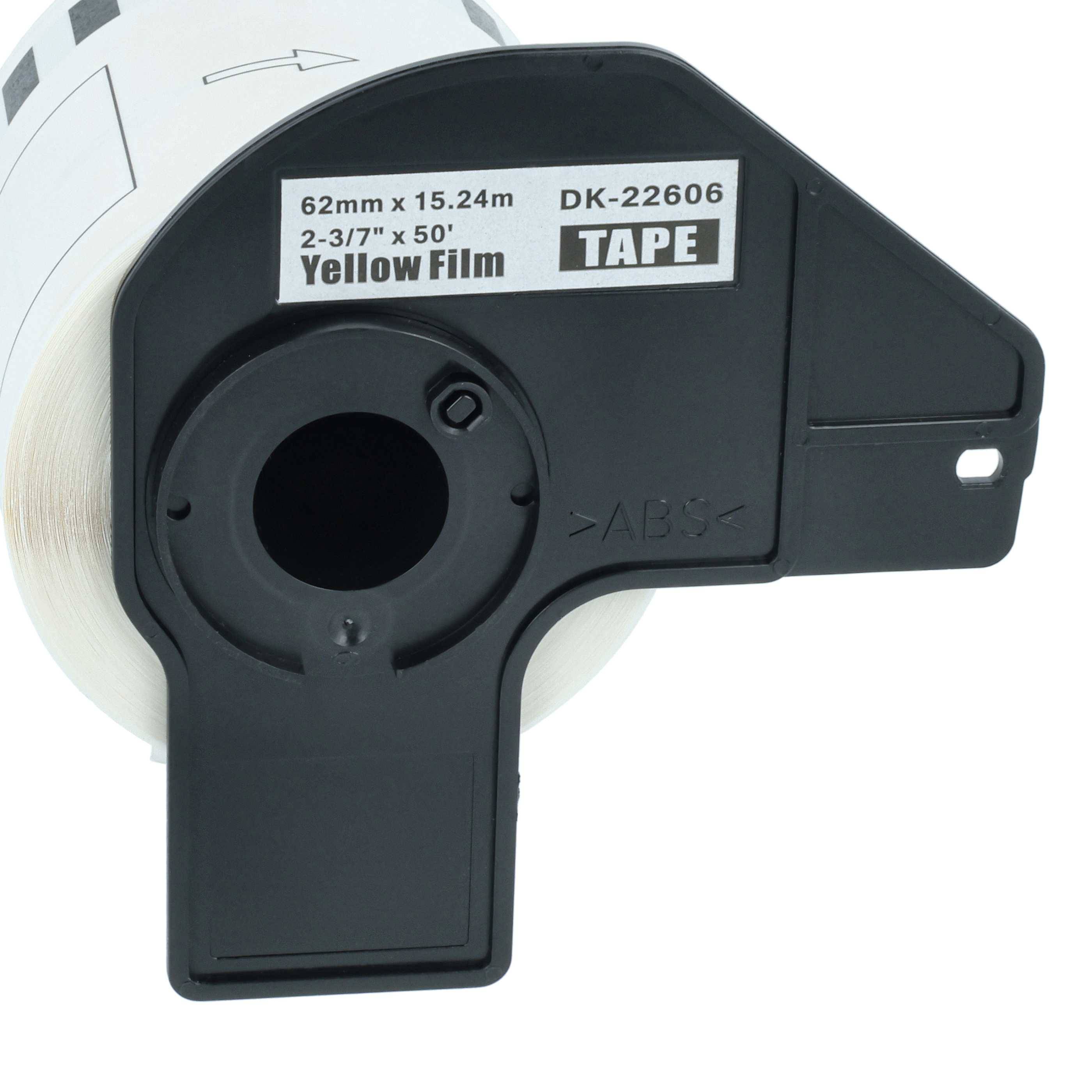 vhbw 5x Rolle mit Halter 62mm x 15,24m (1 Etikette) kompatibel mit Brother PT QL560VP Drucker - Premium Gelb