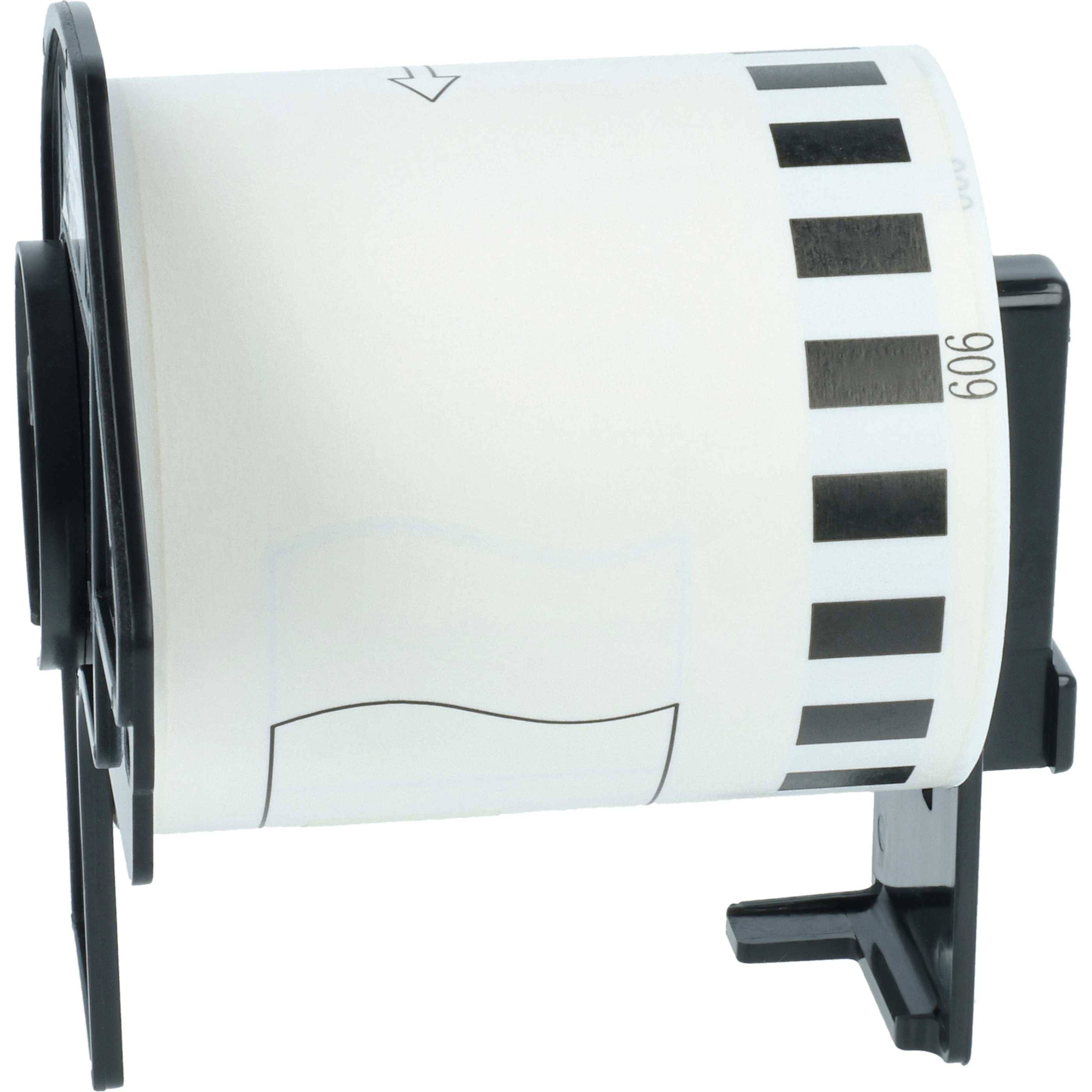 vhbw 5x Rolle mit Halter 62mm x 15,24m (1 Etikette) Ersatz für Brother DK-22606 für Drucker - Premium Gelb