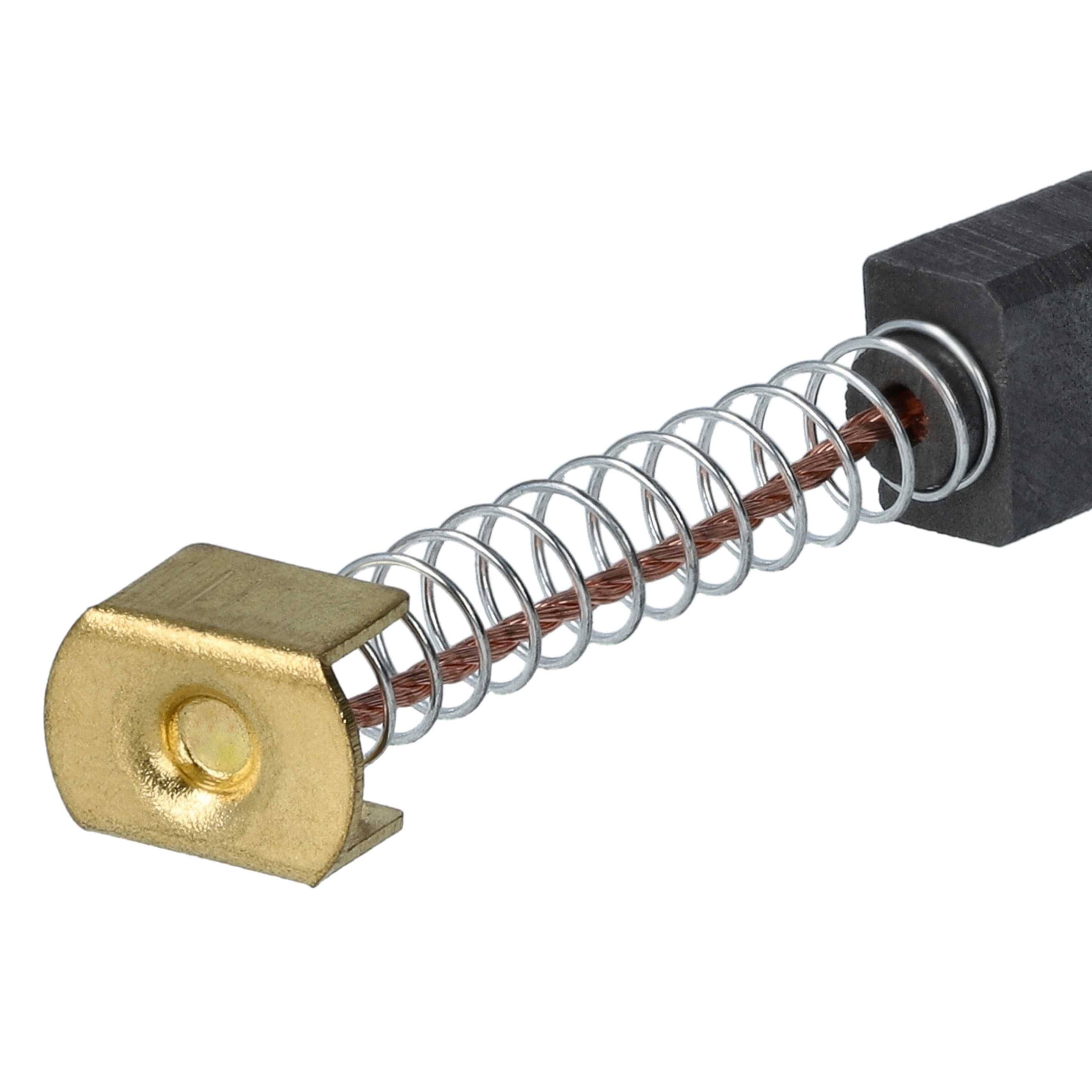 Eine Kupferspulenfeder mit quadratischer Metallbasis und schwarzer rechteckiger Halterung, die in elektrischen Anwendungen für Leitfähigkeit verwendet wird.